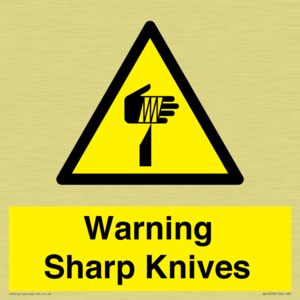 Warning Sharp Knives